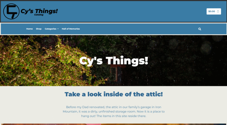 Cy’s Things Catalog